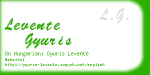 levente gyuris business card